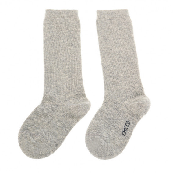 2 броя 3/4 едноцветни чорапи за момче, сиви Chicco 40367 2