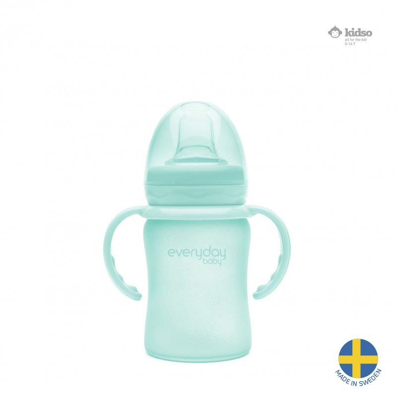 Стъклена неразливаща се чаша, Швеция, цвят: зелен  40941