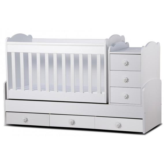 Бебешко креватче, Деси Макси, бяло Dizain Baby 40949 