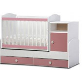 Бебешко креватче, Маги - трансформиращо, розово, 65х160 см. Dizain Baby 40951 