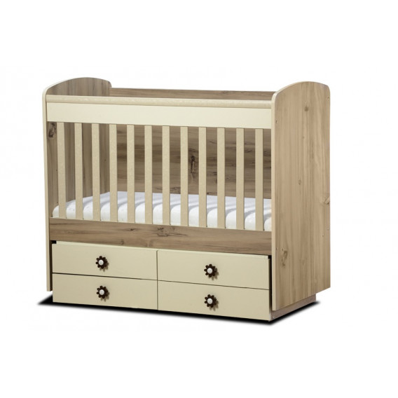 Бебешко креватче, Деси - трансформиращо, бежово Dizain Baby 40959 