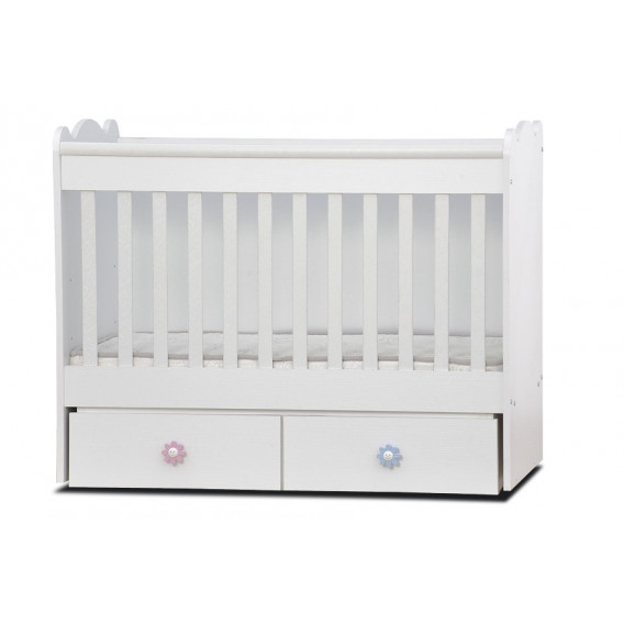 Бебешко креватче, Тони - трансформиращо, бяло, 60х120 см. Dizain Baby 40962 