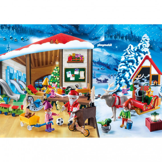 Конструктор Коледен календар работилницата на Дядо Коледа 106 части Playmobil 41203 4