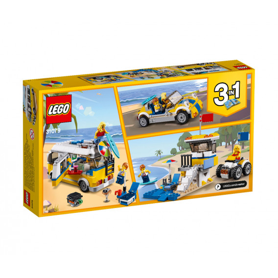 Конструктор- Слънчев микробус за сърф, 379 части Lego 41263 2