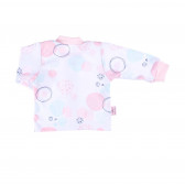 Памучна жилетка с дълъг ръкав и цветен принт за бебе за момиче розова Ewa Klucze 41597 2