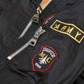 Тънко яке с апликации за момче черно Marine Corps 4201 3
