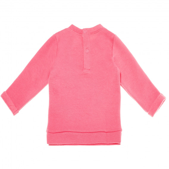 Блуза с апликация и бродерия за момиче розова Benetton 42142 2
