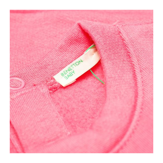 Блуза с апликация и бродерия за момиче розова Benetton 42144 4