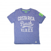 Тениска с надпис Costa Rica Beach за момче Reviem 42191 