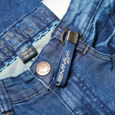Памучни дънки за момче с износен ефект и пет функционални джоба LEMMI 42220 3