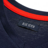 Памучна тениска с принт котва и надпис за момче BLUE SEVEN 42234 3
