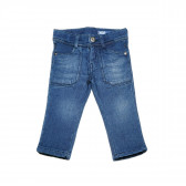Панталон за момче  с износен ефект от висококачествен дънков плат, сини Chicco 42347 
