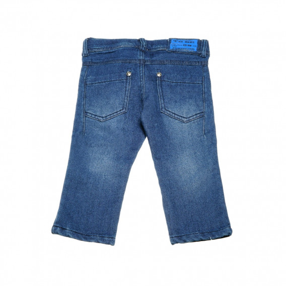 Панталон за момче  с износен ефект от висококачествен дънков плат, сини Chicco 42350 3