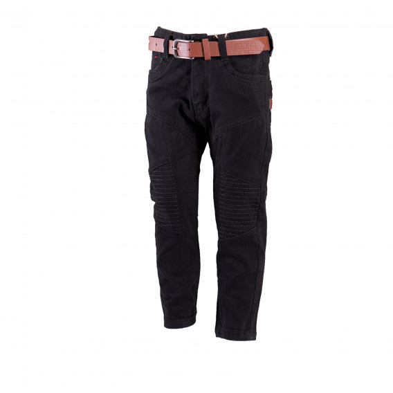 Дънков панталон с колан за момче, черен цвят Marine Corps 4239 