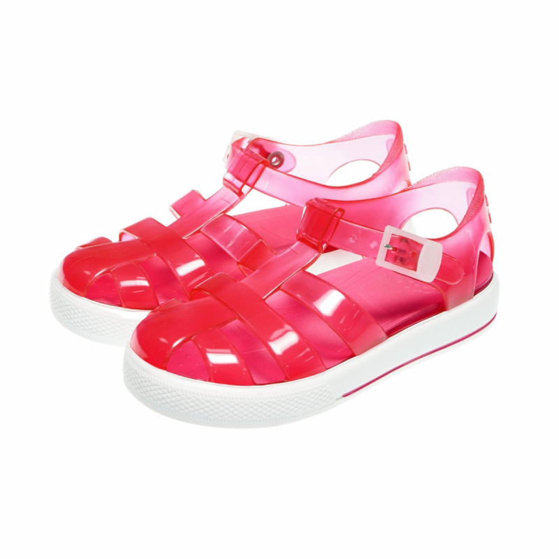 Силиконови сандали за момиче, червени  42405