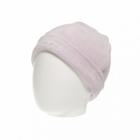 Плюшена шапка за бебе за момиче, розова Chicco 42432 