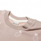 Памучна блуза с дълъг ръкав и щампа на ананаси за бебе - унисекс Pinokio 42499 4