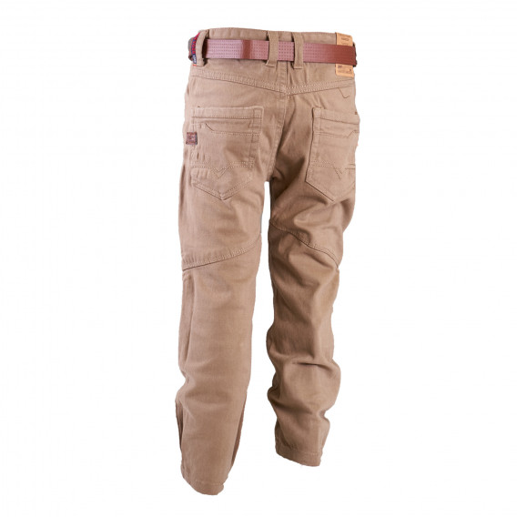 Дънков панталон с колан за момче, бежов Marine Corps 4255 2