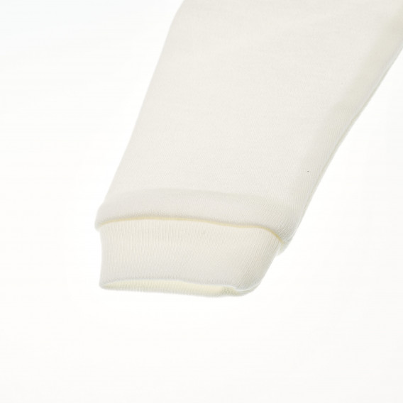 Памучна бяла жилетка с дълъг ръкав за бебе - унисекс Pinokio 42570 2