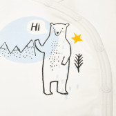 Памучно боди с дълъг ръкав и весел принт на полярна мечка за бебе - унисекс, бяло Pinokio 42619 2