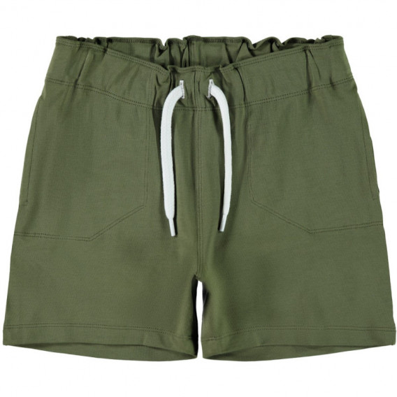 Комплект от потник и къси панталони за момче бяло и тъмно зелено Name it 42702 6