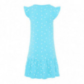 Памучна рокля с къс ръкав на точки, синя Name it 42733 2