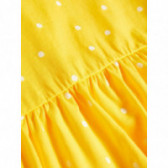 Памучна рокля с къс ръкав на точки за момиче жълта Name it 42740 3