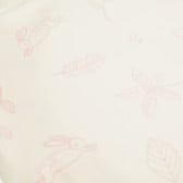 Памучно боди с дълъг ръкав и  нежен розов принт за бебе момиче Pinokio 43014 3
