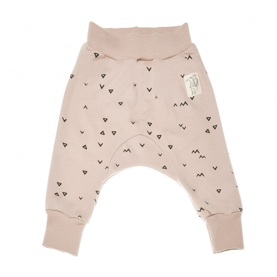 Памучен панталон тип потури на фигурален принт за бебе - унисекс Pinokio 43597 2