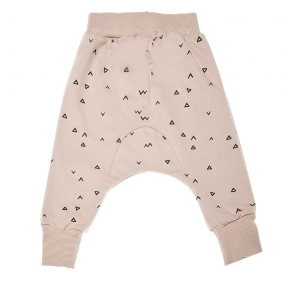 Памучен панталон тип потури на фигурален принт за бебе - унисекс Pinokio 43599 3