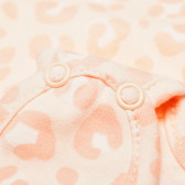 Памучен гащеризон без ръкави  с принт на розови шарки за бебе момиче Pinokio 43826 3