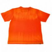 Памучна оранжева тениска с надпис за момче Roberto Cavalli 44058 2