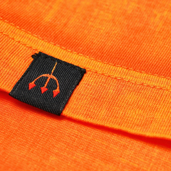 Памучна оранжева тениска с надпис за момче Roberto Cavalli 44062 4
