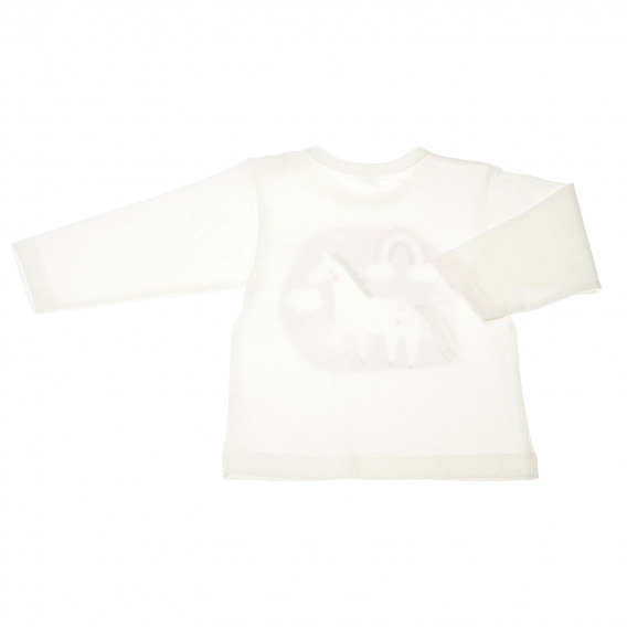 Памучна блуза за бебе момиче с апликация еднорог и дъга Pinokio 44168 3