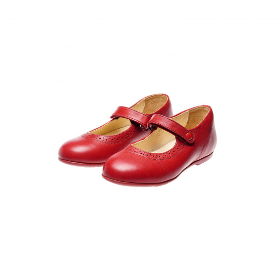 Кожени обувки за момиче с изчистен дизайн, червени Chicco 44202 
