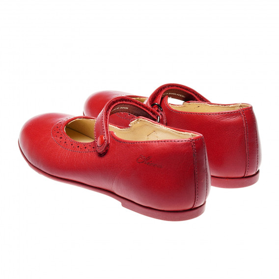 Кожени обувки за момиче с изчистен дизайн, червени Chicco 44203 2