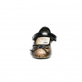 Кожени обувки с декорация панделка за момиче, бежови Chicco 44206 3