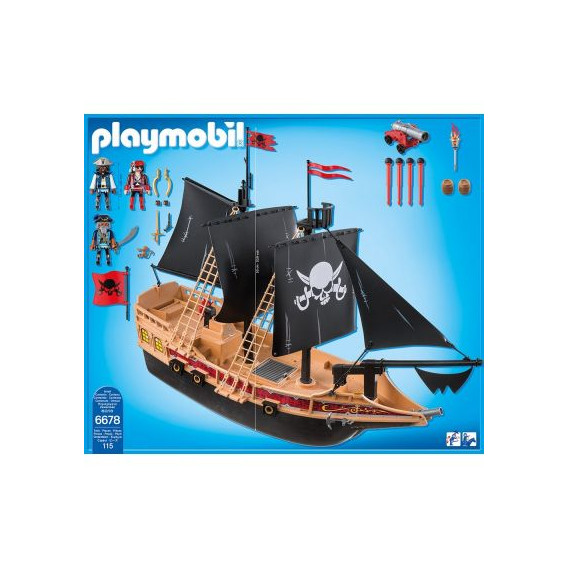 Конструктор Пиратски боен кораб 115 части Playmobil 44282 3