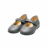 Кожени обувки за момиче с изчистен дизайн, сиви Chicco 44351 