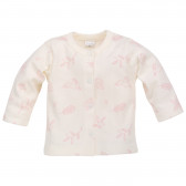 Памучна жилетка за бебе момиче с нежен розов принт Pinokio 44390 