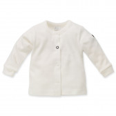 Памучна бяла жилетка с дълъг ръкав за бебе - унисекс Pinokio 44502 