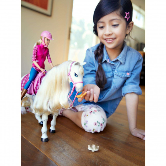Кукла - интерактивен кон с движения и звуци Barbie 44910 3
