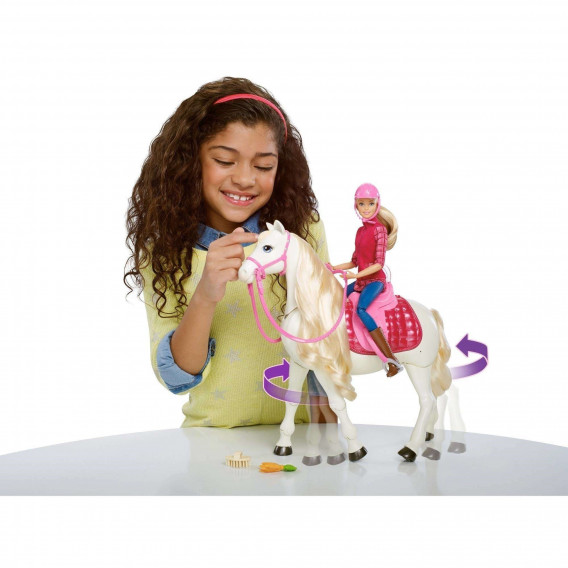 Кукла - интерактивен кон с движения и звуци Barbie 44915 8
