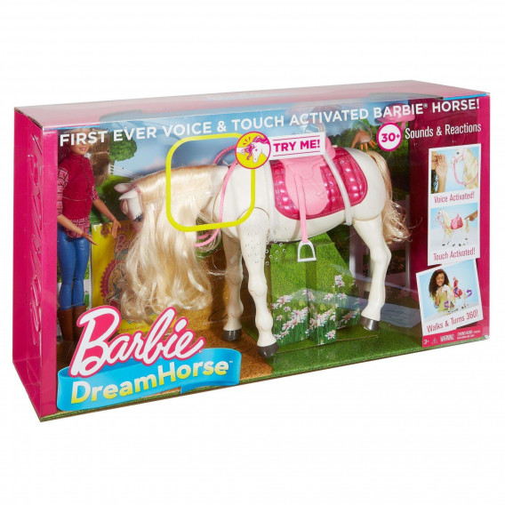 Кукла - интерактивен кон с движения и звуци Barbie 44919 12