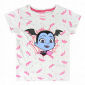 Класическа памучна тениска с принт в розово и синьо за момиче Cerda 44936 