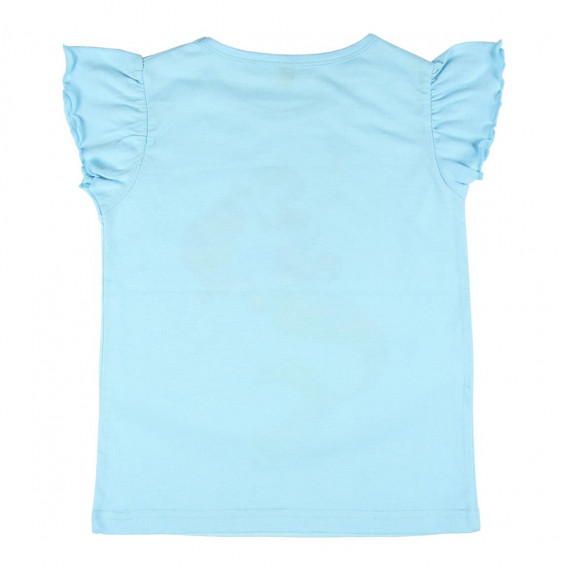 Памучна синя блуза с къс ръкав с щампа на Ариел за момиче Cerda 45056 2