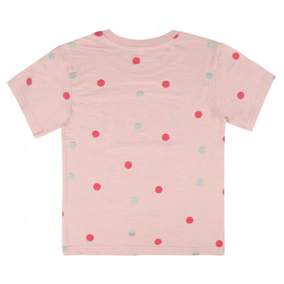 Памучна тениска розова Minnie Mouse с къс ръкав за момиче Minnie Mouse 45077 2