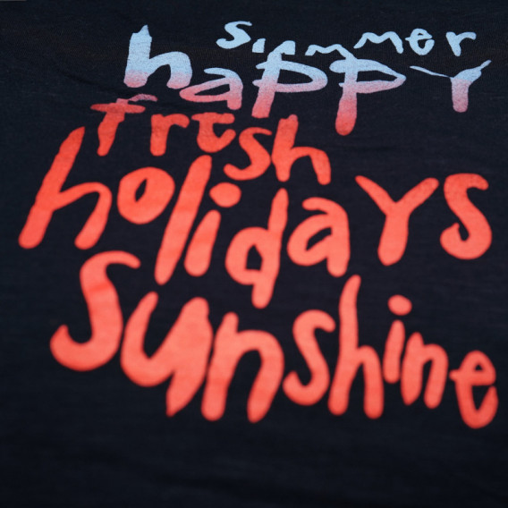 Памучна тениска с летен ваканционен надпис за момче KIABI 45308 3
