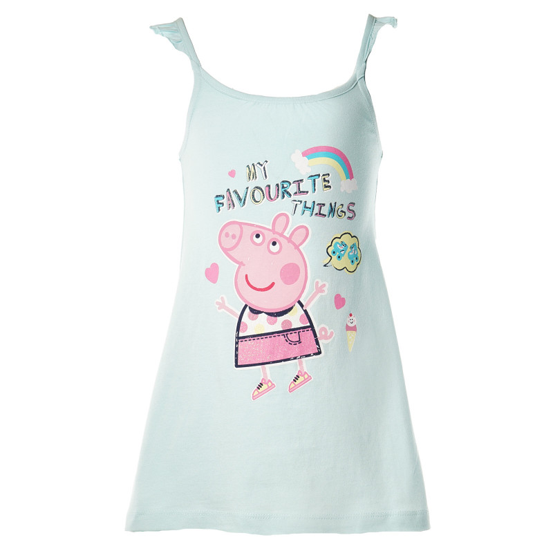 Памучна рокля с презрамки и весела щампа на  Peppa Pig за момиче  45324