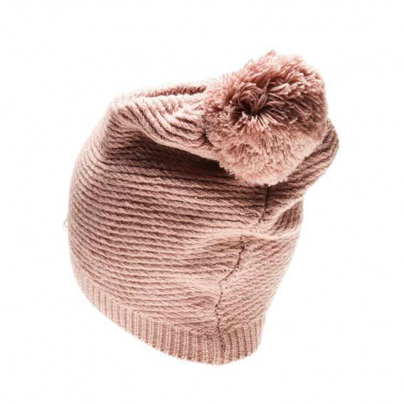 Плетена шапка за момиче  с пискюл KIABI 45372 2